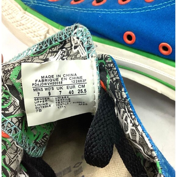 Converse All-Star Men's 7/Womens 9 Colorblock Purple & Blue Wolfie Skate 122683F - Picture 11 of 11